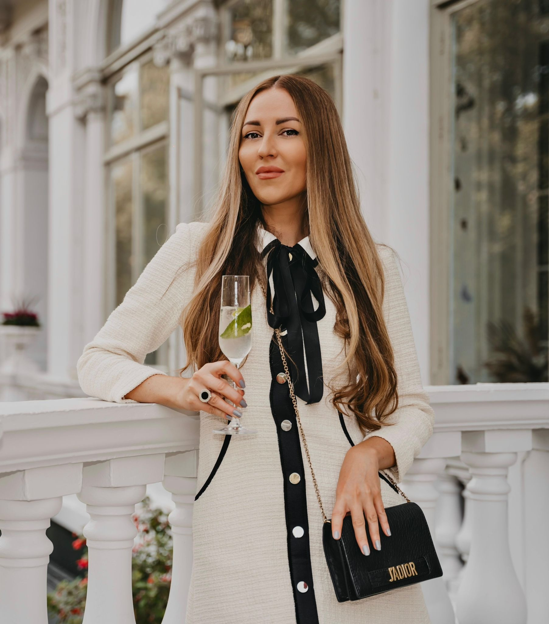 Tweed white and black dress, maje, black Dior bag 

#LTKstyletip #LTKeurope #LTKSeasonal