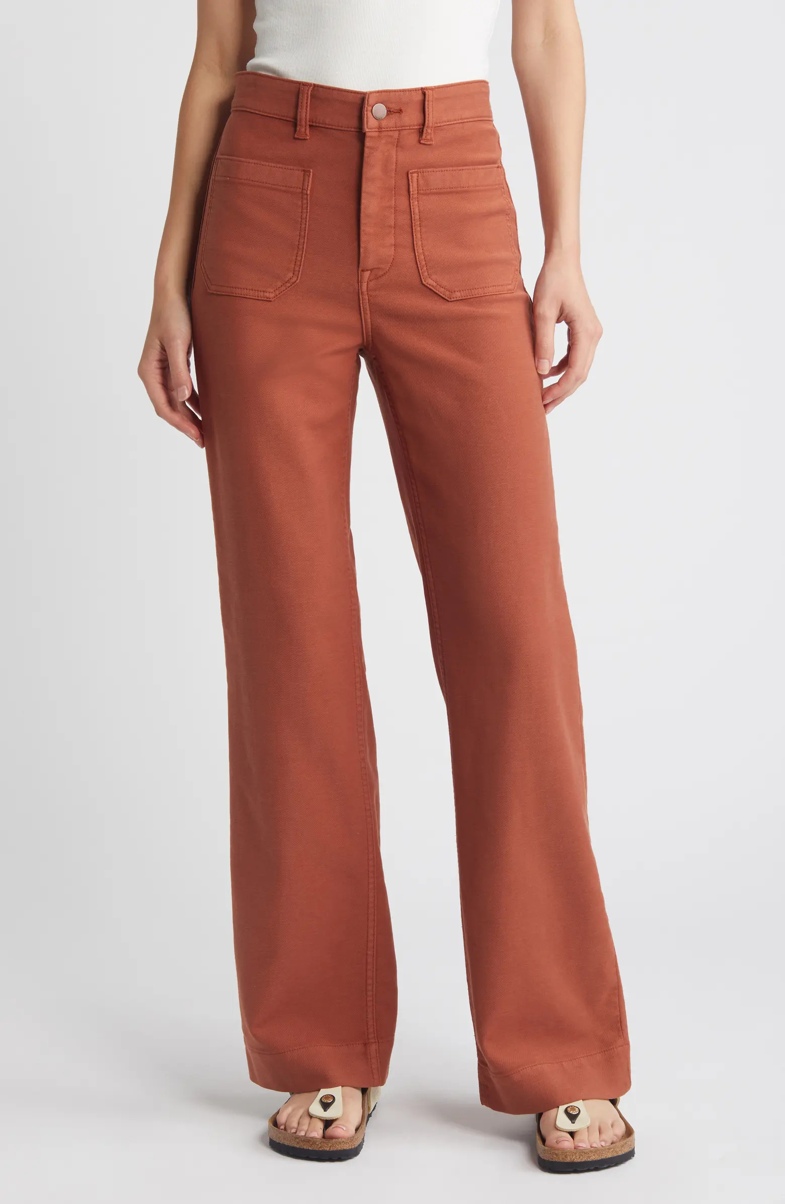 Stretch Terry Wide Leg Pants | Nordstrom