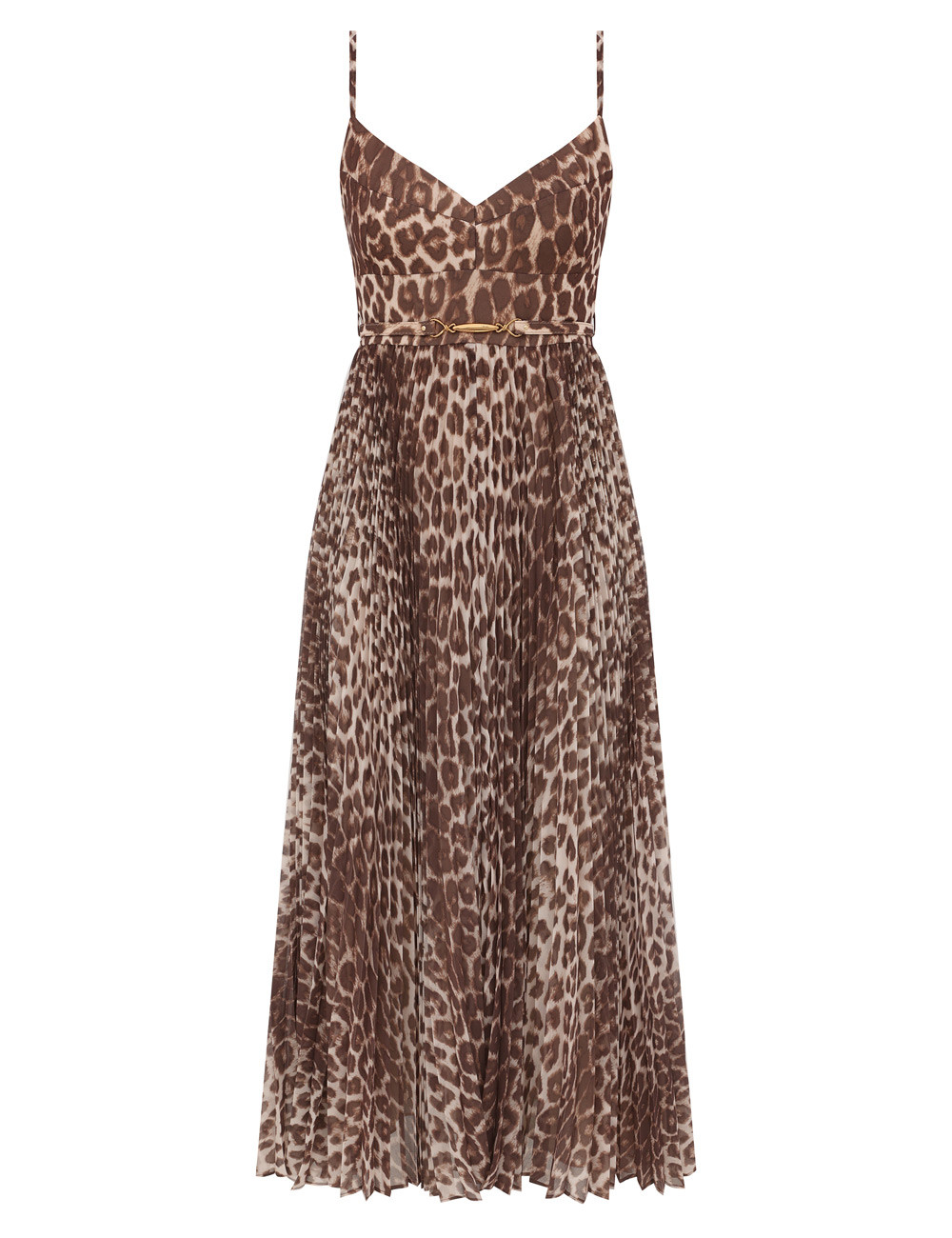 ZIMMERMANN Sunray Pleated Picnic Dress Leopard Size 1 | ZIMMERMANN (US, CA, EU, MENA)
