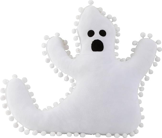 OLINLIFE Cute Ghost Pillow, 16 x 15 inches Spooky Ghost Shaped Throw Pillow Halloween Decorations... | Amazon (US)