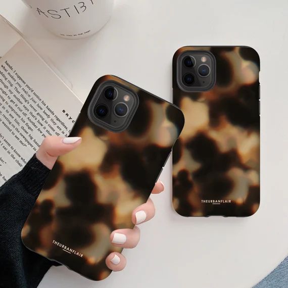 Tortoise Shell Print Phone Case For iPhone 11 Pro Max XR XS Max 7 8 Plus Hard Protective Tough Mo... | Etsy (US)
