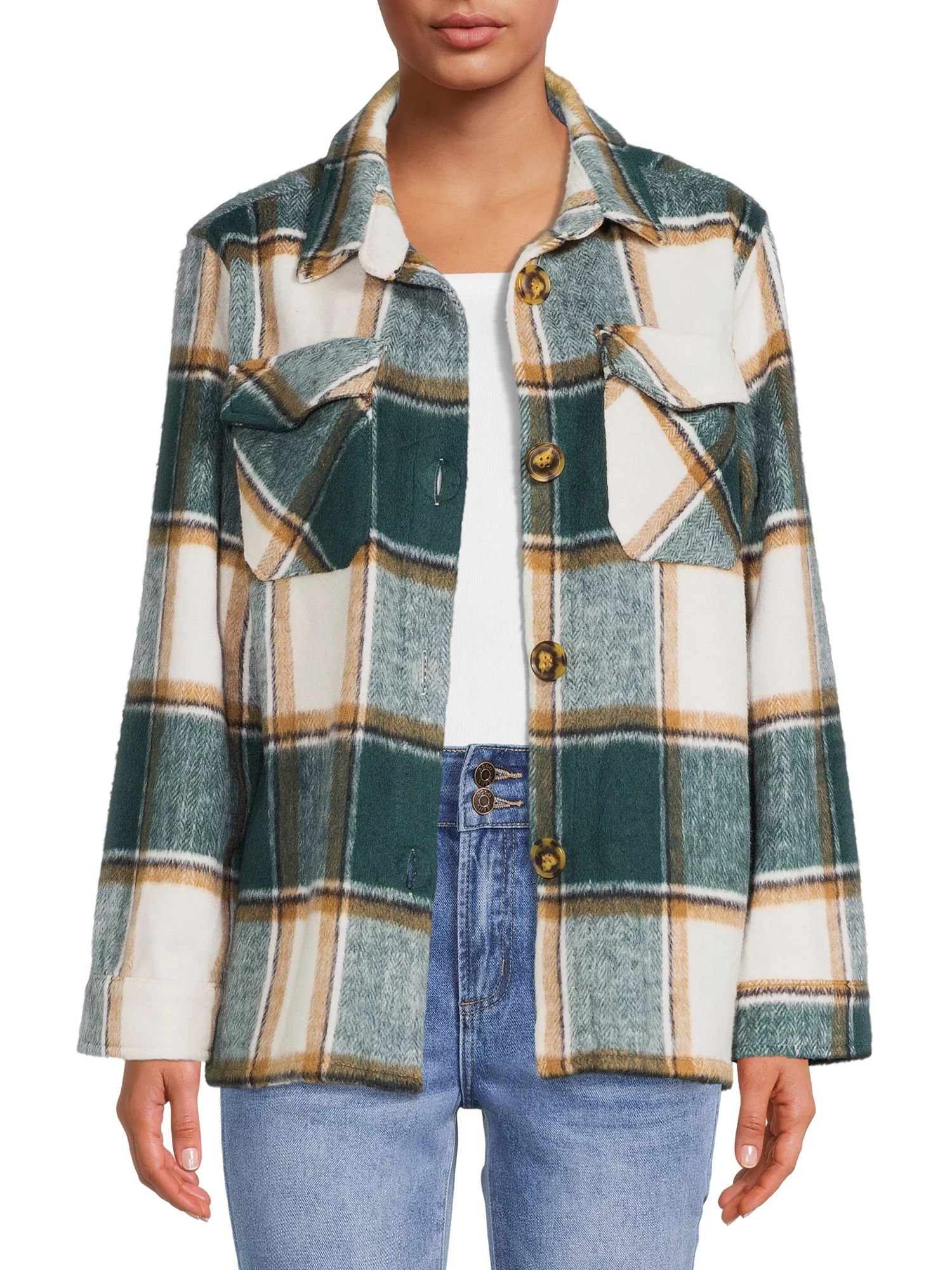 Jason Maxwell Women's Oversized Fleece Shacket | Walmart (US)