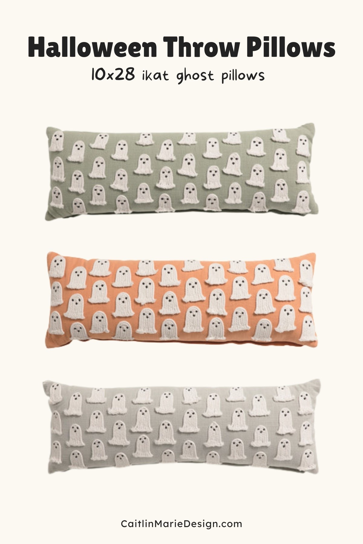 TJ Maxx and Marshalls ikat ghost pillows in stock! 👻 

#LTKHome #LTKSeasonal #LTKHalloween