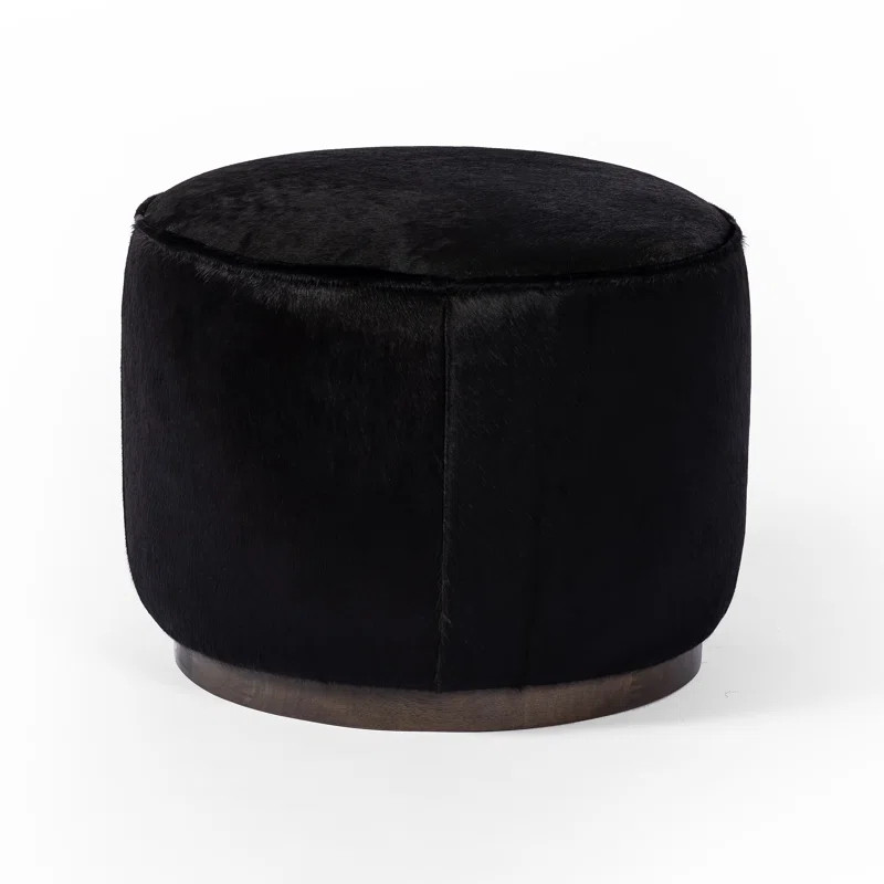 Sinclair Round Leather Ottoman | Perigold