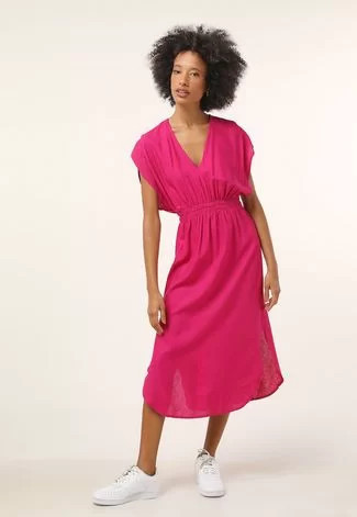 Vestido Colcci Midi Fendas Pink | Dafiti (BR)