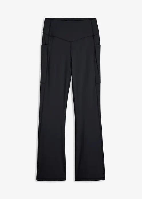 Ausgestellte Komfort Sport-Leggings mit Handytasche, schnelltrocknend | Bonprix DE