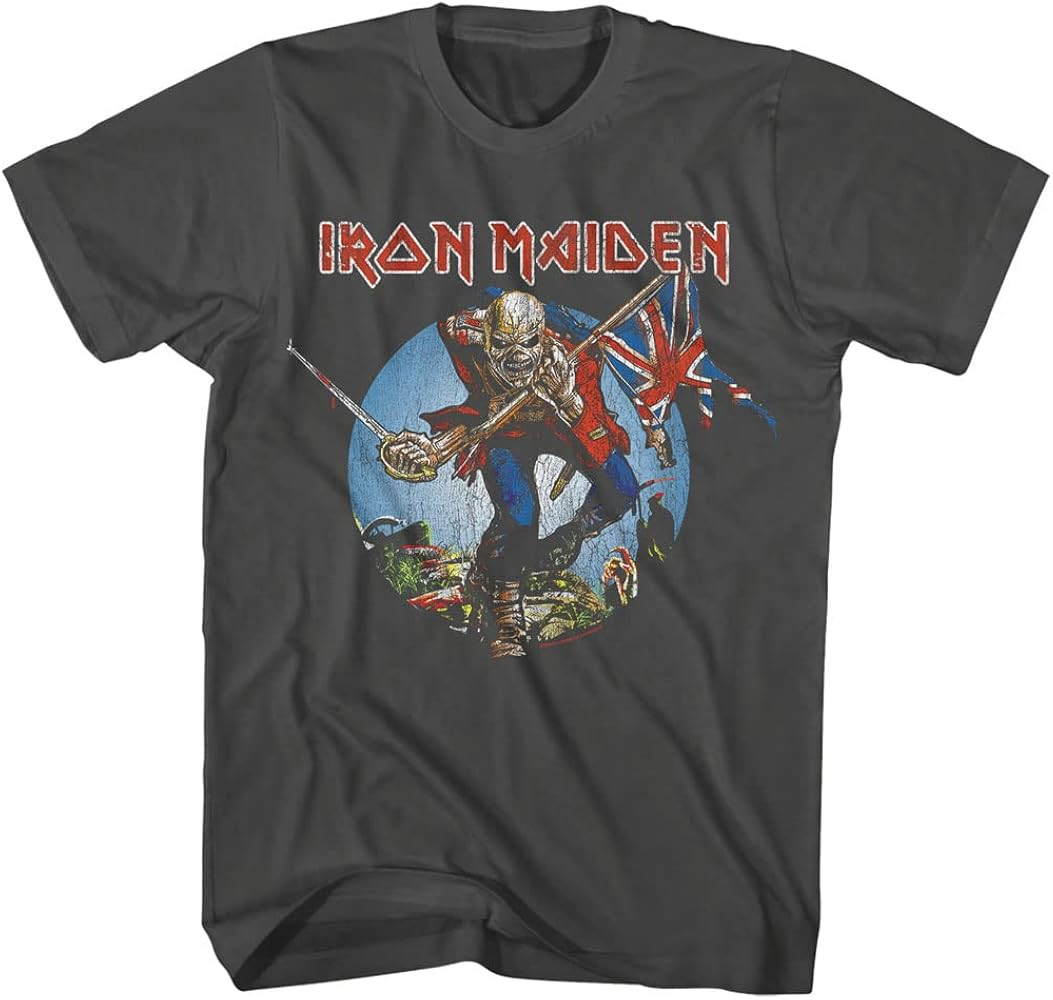 Iron Maiden T Shirt Trooper Album Cover Mens Short Sleeve T Shirts Classic Rock Vintage Style Gra... | Amazon (US)