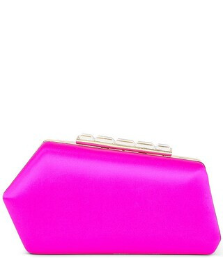 Badgley Mischka Jewel Asymmetric Satin Clutch | Dillard's | Dillard's