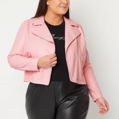 new!Juicy By Juicy Couture Lightweight Motorcycle Jacket-Plus | JCPenney