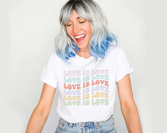 Love is Love Shirt LGBT Shirts Vintage Love Wins Graphic | Etsy | Etsy (NL)