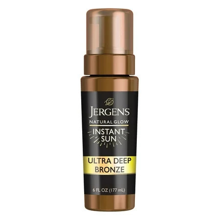Jergens Natural Glow Instant Sun Sunless Tanning Mousse, Body Self Tanner, Ultra Deep Bronze, 6 oz | Walmart (US)