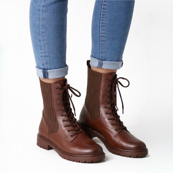 [Sam Edelman] Brown Leather Lace Up Boots | Poshmark