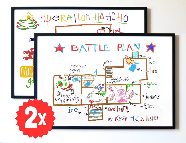 2x Home Alone Battle Plan & Operation Ho Ho Ho Print Instant Digital Download Printable Gift Chri... | Etsy (US)