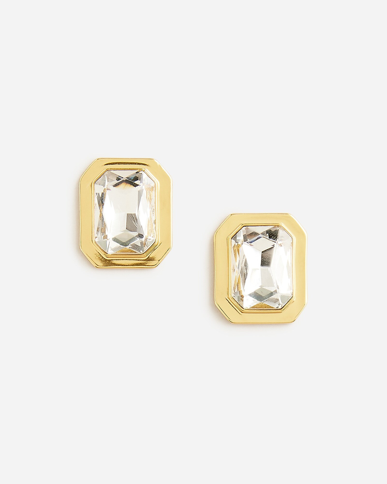 Oversized faceted-crystal stud earrings | J. Crew US