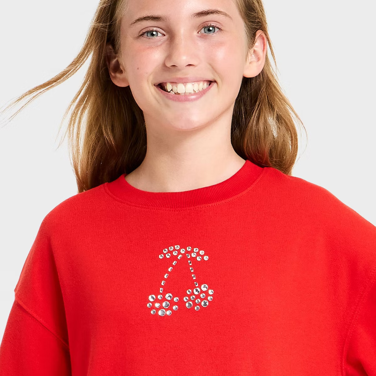 Girls' French Terry Valentine's Day Pullover Sweatshirt - Cat & Jack™ | Target