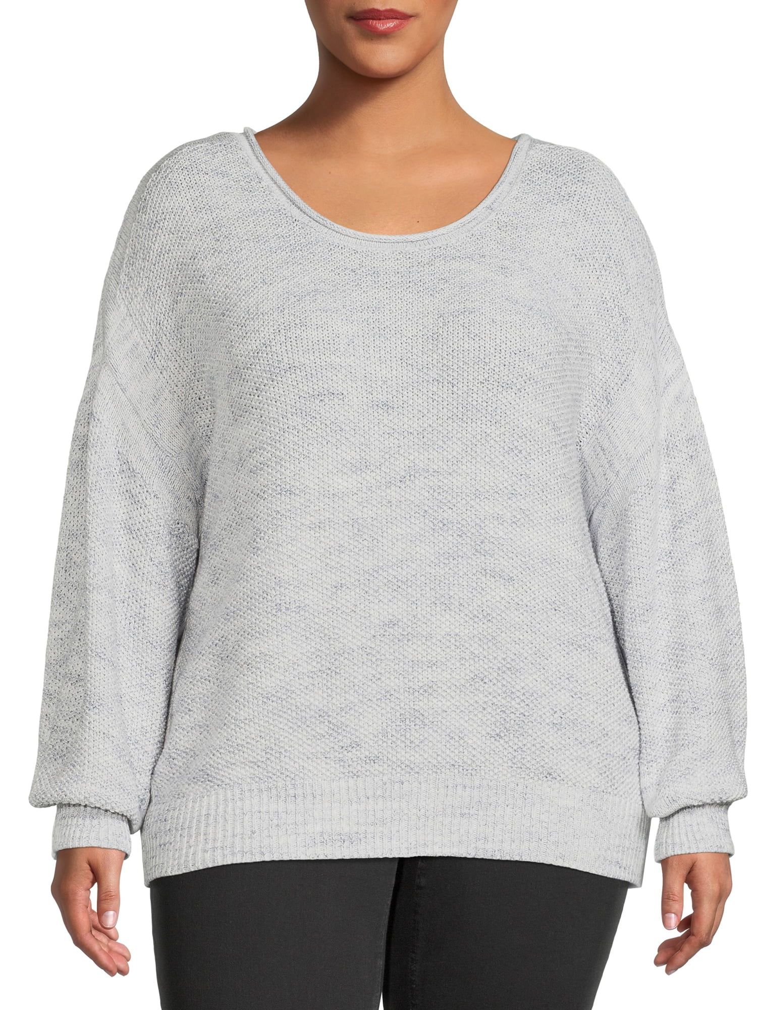Terra & Sky Women’s Plus Size Scoop Neck Sweater | Walmart (US)