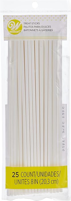 Wilton White Lollipop and Cake Pop Sticks, 8 Inch, 25 Count | Amazon (US)