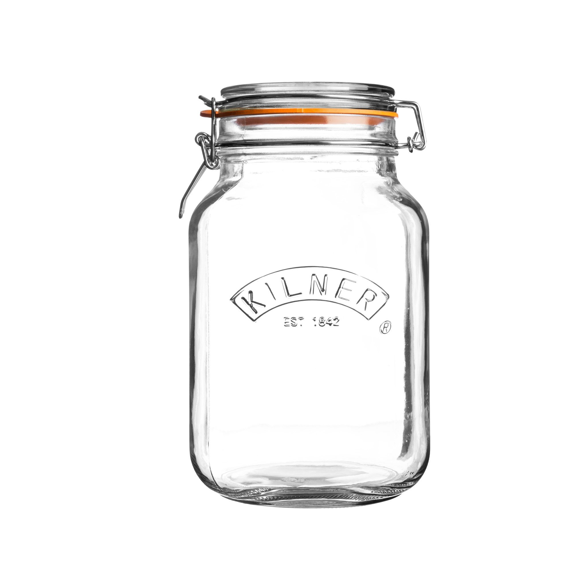 Kilner Square Clip Top Jar 1.5L (1500ml) Airtight Glass Jar for Pickling Large Vegetables Preserv... | Amazon (UK)