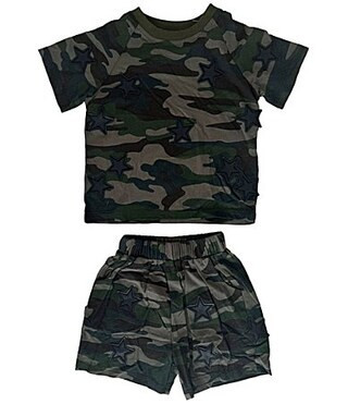 Lola The Boys Boys Short Sleeve Camo Rocker T-Shirt Shorts Set - 4 | Dillard's