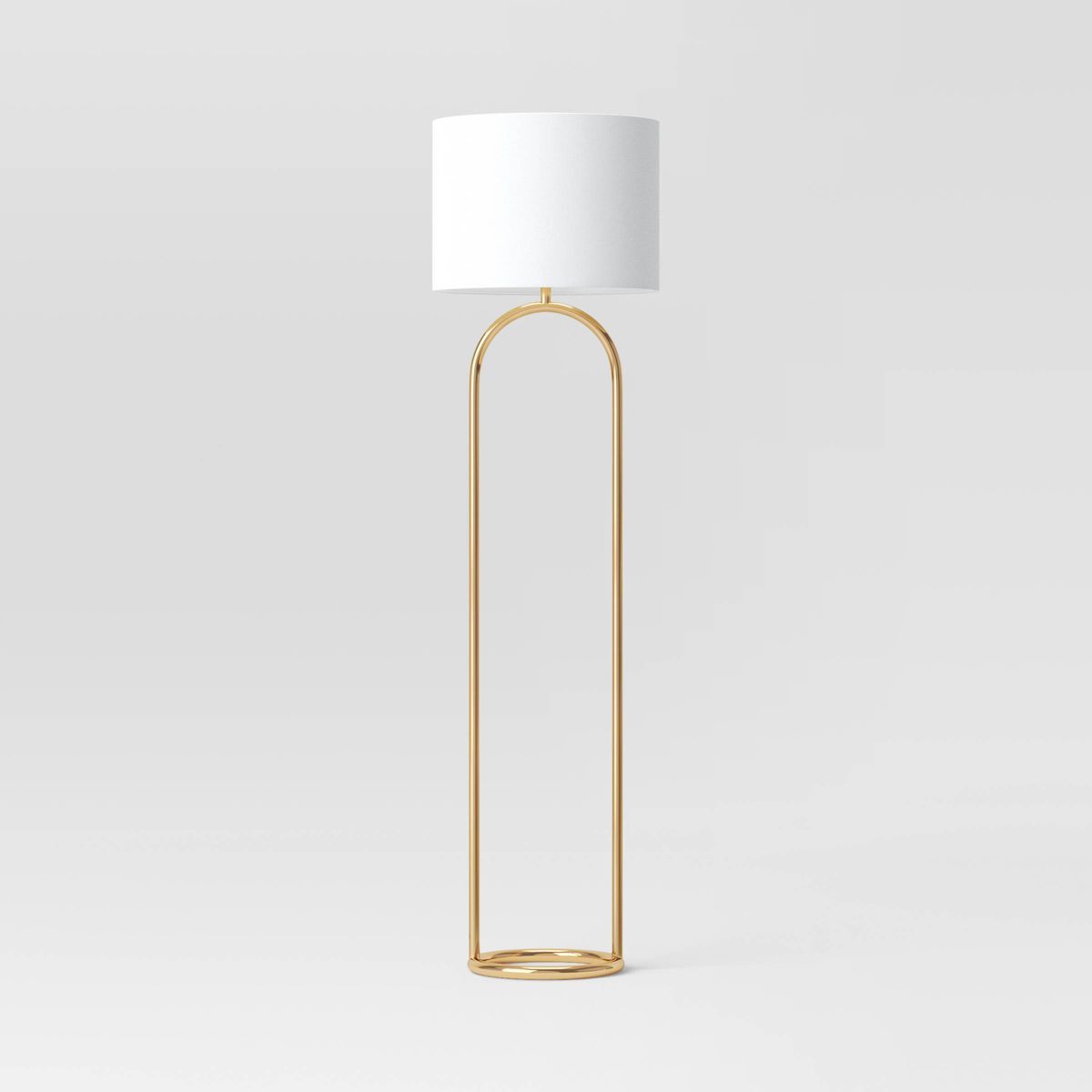 60.5"x17" Ring Base Floor Lamp Brass (Includes LED Light Bulb) - Threshold™ | Target
