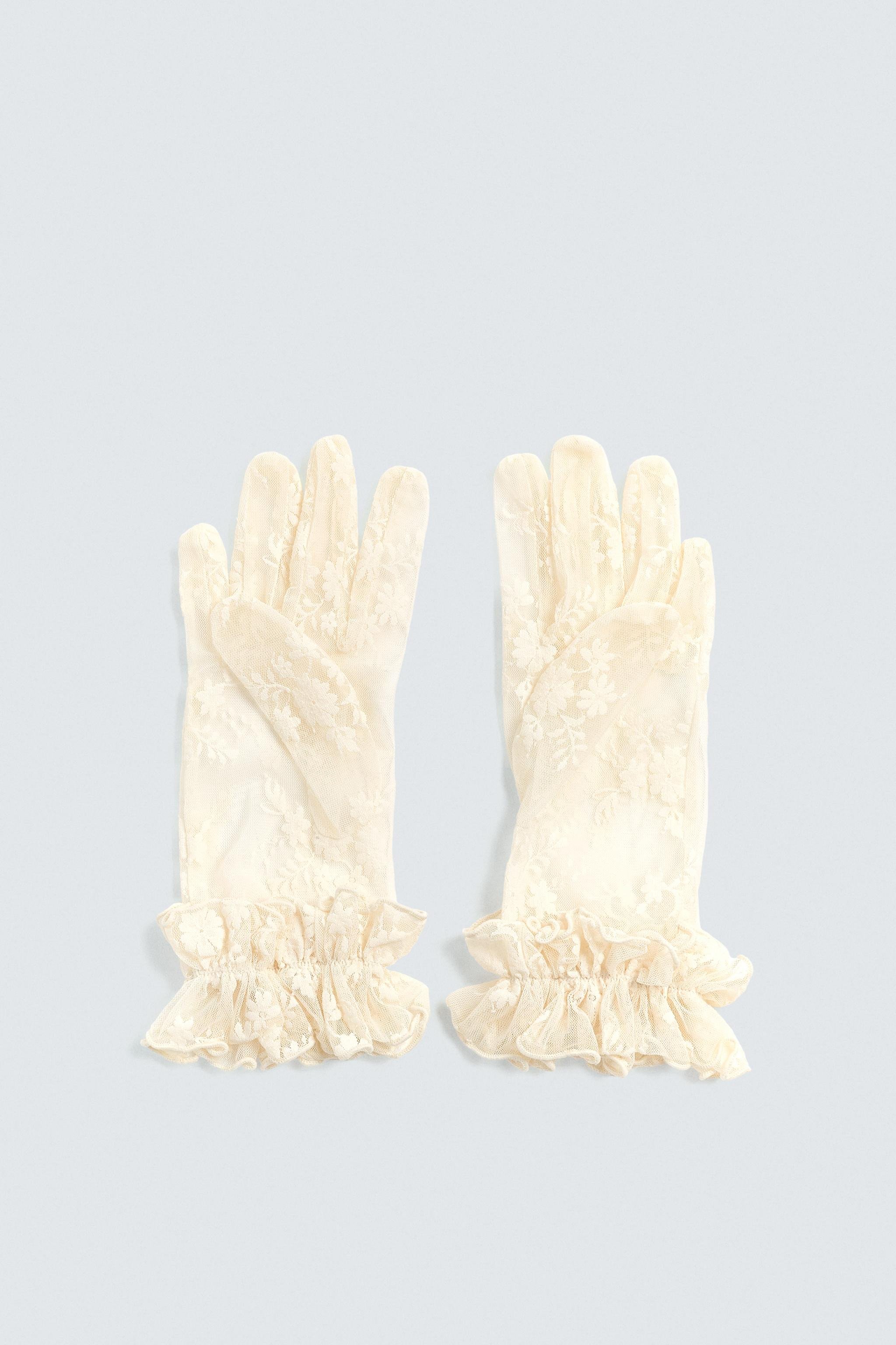SEMI-SHEER FLORAL GLOVES HARRY LAMBERT FOR ZARA X DISNEY | Zara US