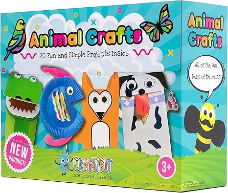 Craftikit Arts and Crafts for Kids - 20 All-Inclusive Fun Toddler Craft Box for Kids - Organized ... | Amazon (US)