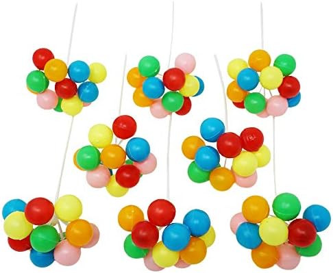 Rainbow Balloon Cluster Cake & Cupcake Decorative Topper & Pick - 8 Clusters Per Pack, 7 Inch Lon... | Amazon (US)