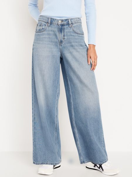 Mid-Rise Baggy Wide-Leg Jeans | Old Navy (US)