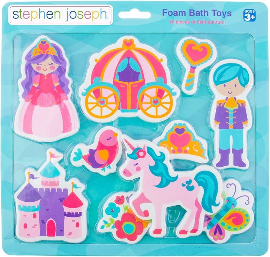 Stephen Joseph, Floating Foam Bath Character 10-Piece Toy Set, Princess (SJ1148), Small | Amazon (US)