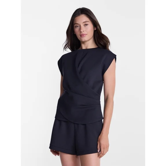 Avia Women's ScubaKnit Sleeveless Wrap Top, Sizes XS-XXXL | Walmart (US)