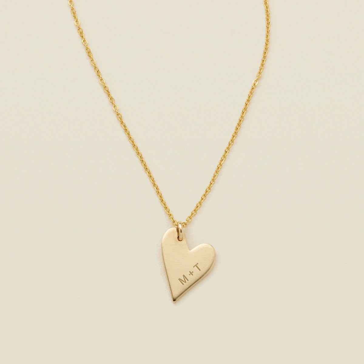 Sweetheart Love Necklace - Custom Heart Gold Necklace | Made By Mary | Made by Mary (US)