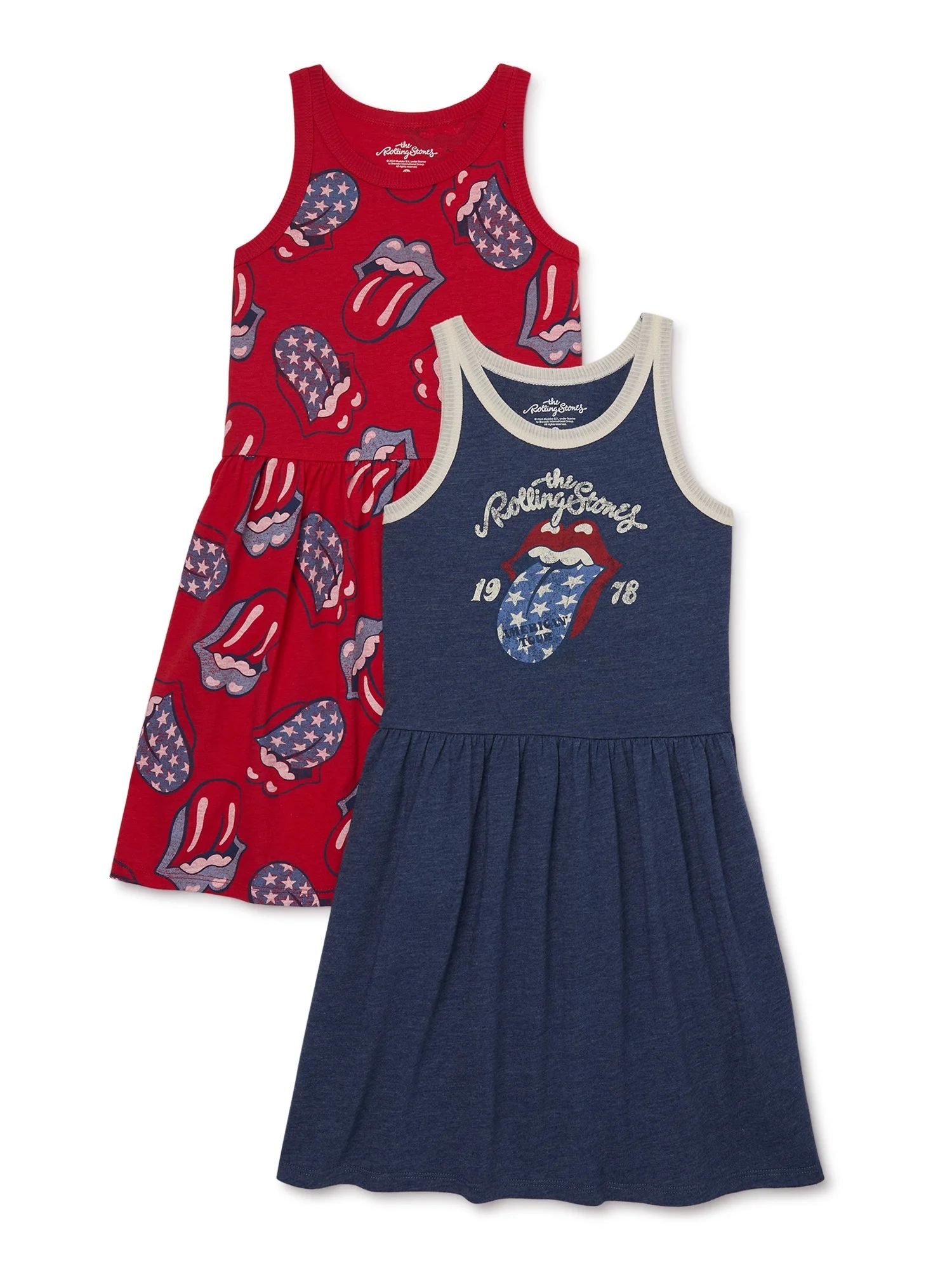 Rolling Stones Girls Tank Dress, 2-Pack, Sizes 4-16 | Walmart (US)