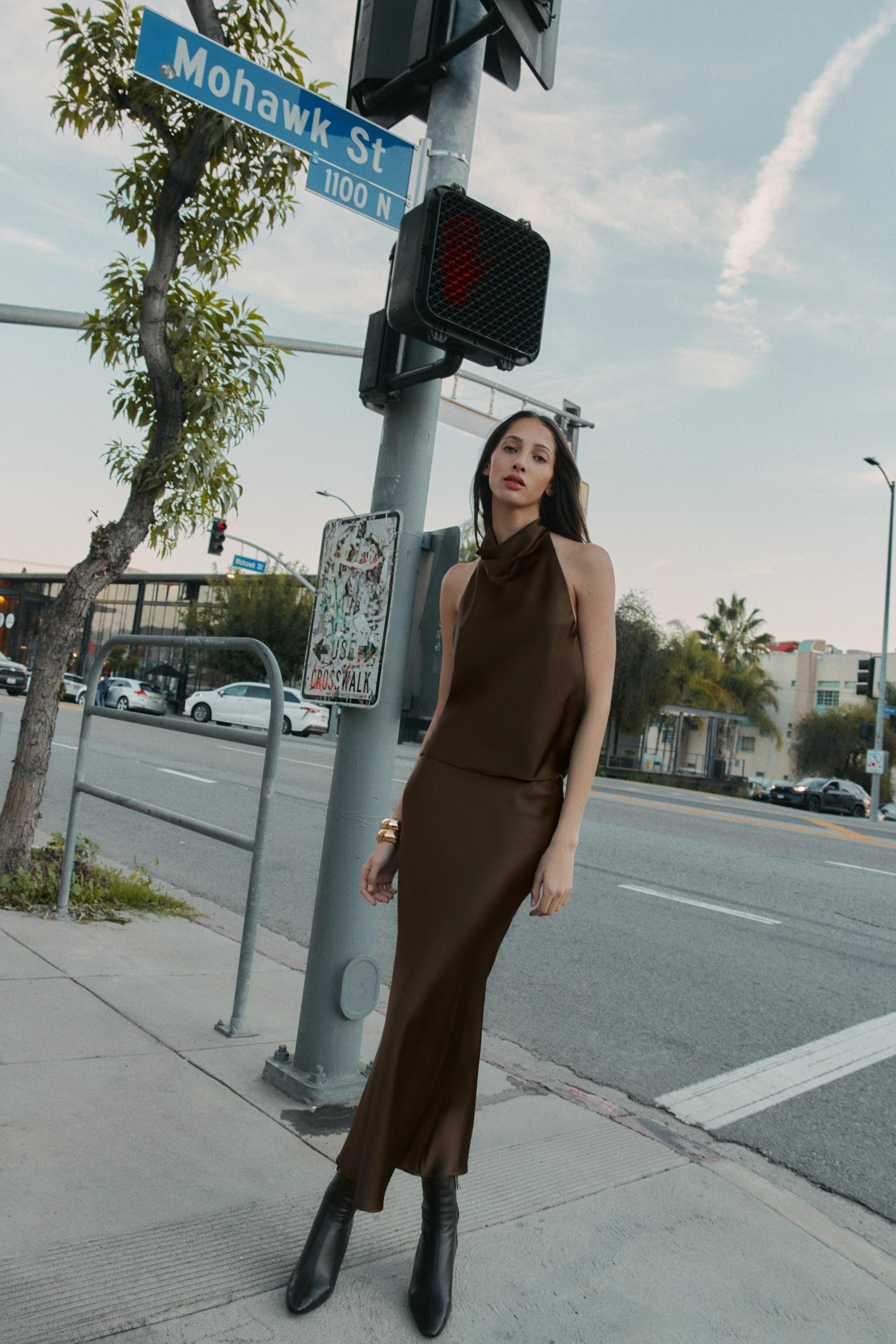 SATIN MIDI SKIRT | Zara US