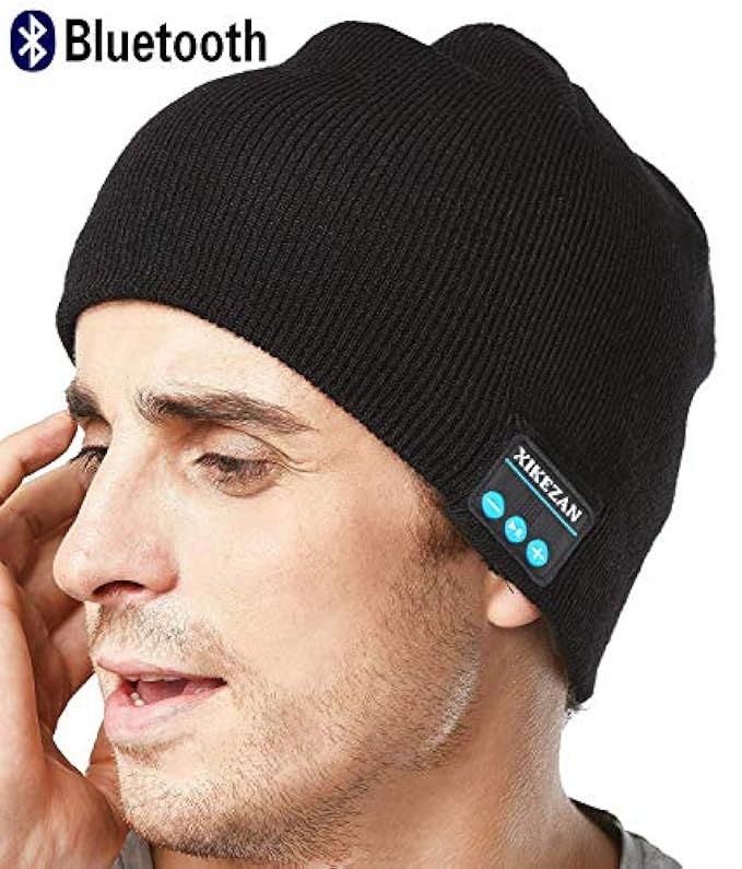 XIKEZAN Upgraded Unisex Knit Bluetooth Beanie Hat Headphones V4.2 Unique Christmas Tech Gifts for Me | Amazon (US)