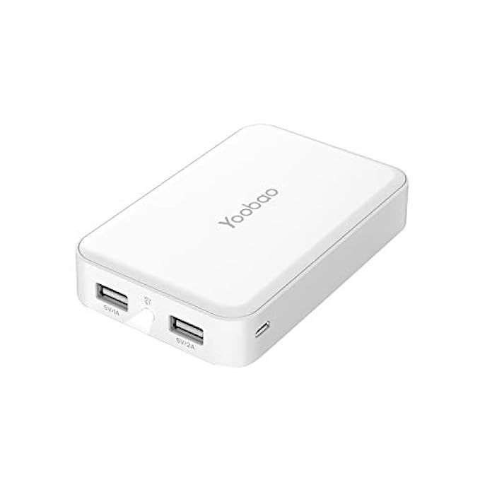Yoobao Power Bank M5 10000mAh Dual USB Output Portable Charger with Built-in Backup Flashlight Compa | Amazon (US)