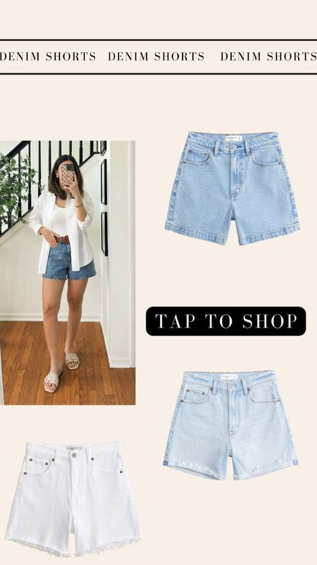 Denim shorts for spring! Love these shorts with 5 inch inseam! Perfect length (not too short, not too long!) super easy to style. I’m wearing the curve love and size up one.

#LTKstyletip #LTKfindsunder100 #LTKfindsunder50