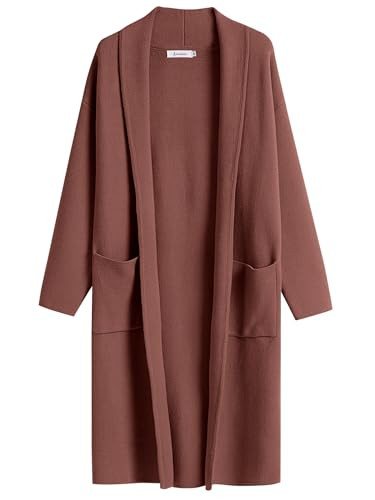 ANRABESS Women's Cardigan Long Sweater Oversized Open Front Knit Duster Coat 2024 Trendy Lady Fal... | Amazon (US)