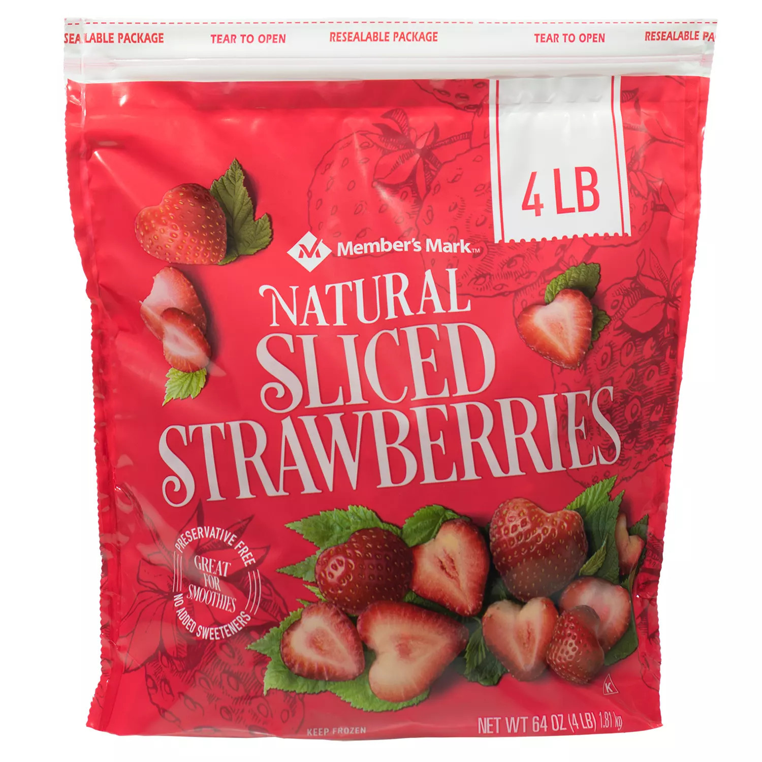 Member's Mark Natural Sliced Strawberries, Frozen, 4 lbs. | Sam's Club