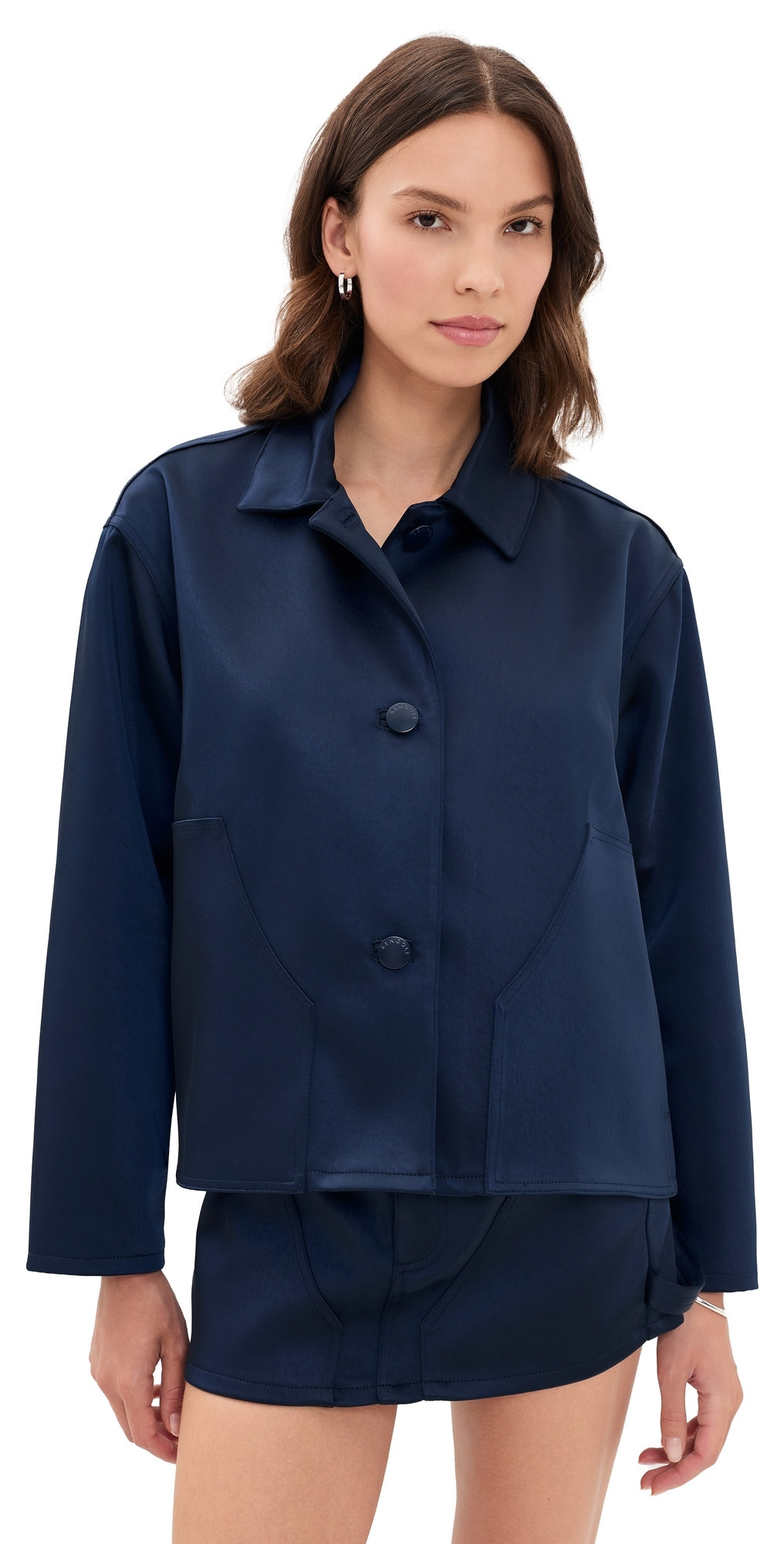 Renggli Satin Jacket Midnight S | Shopbop