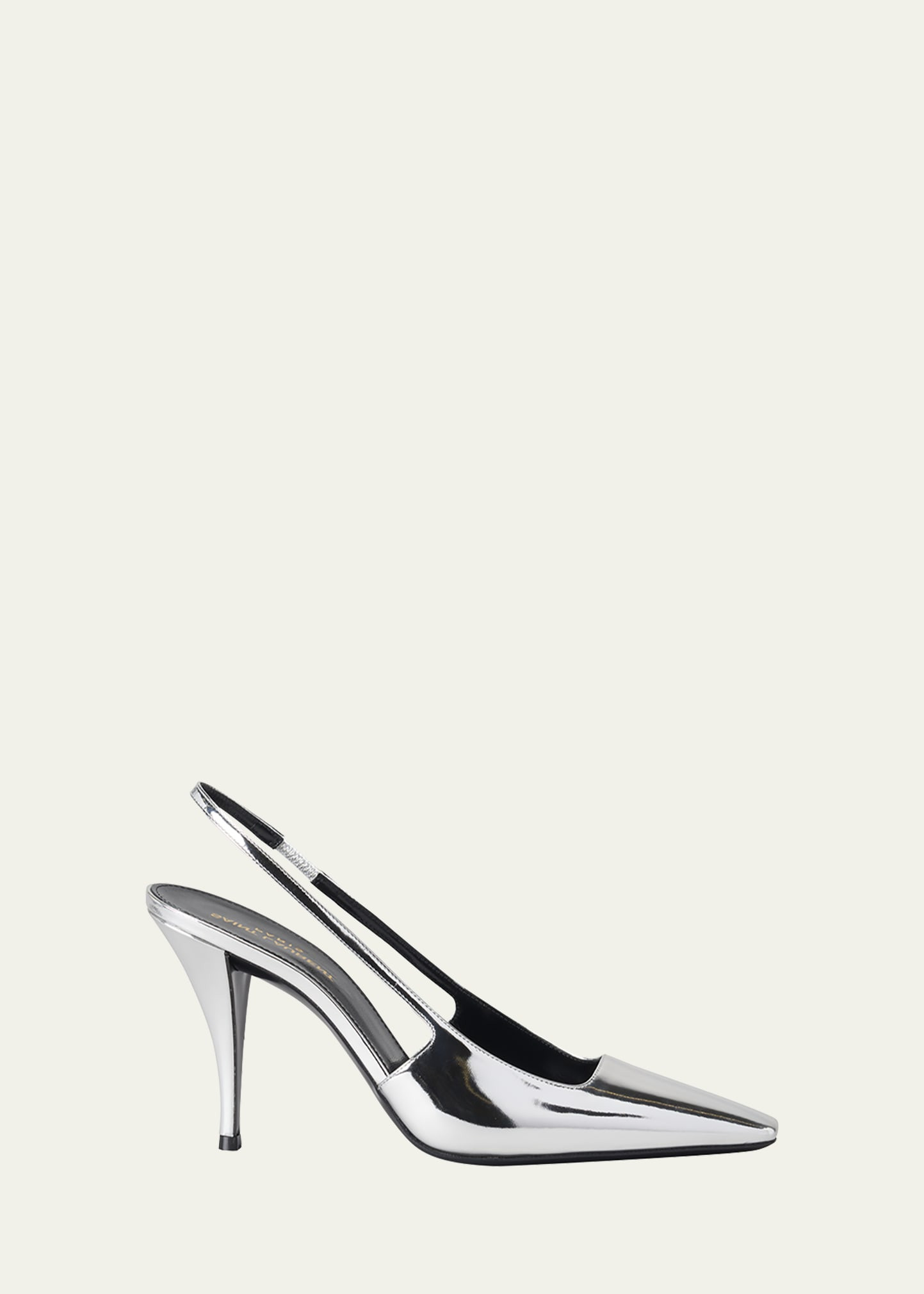Saint Laurent Blade Metallic Slingback Pumps | Bergdorf Goodman