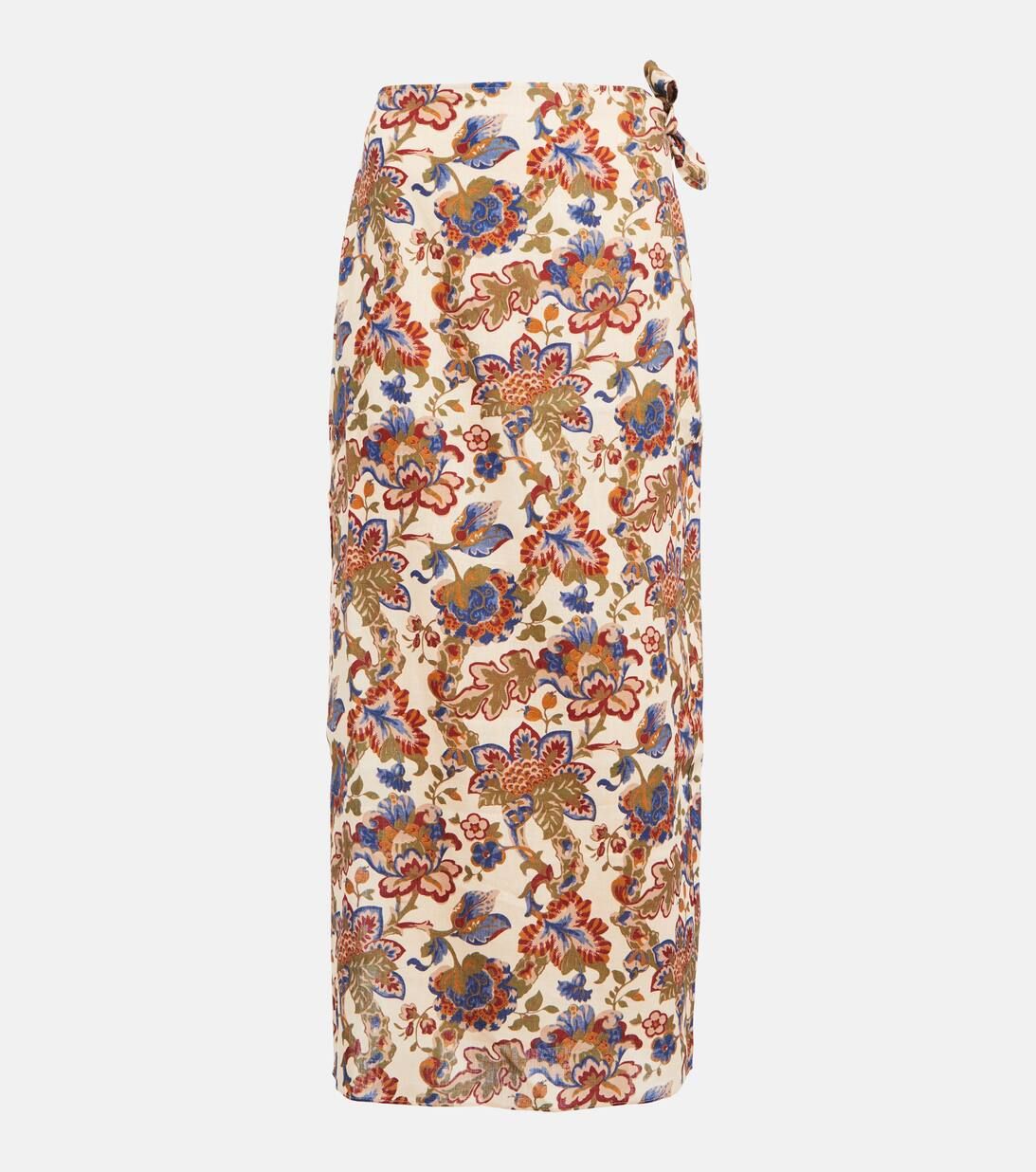 Bettina linen midi skirt | Mytheresa (US/CA)
