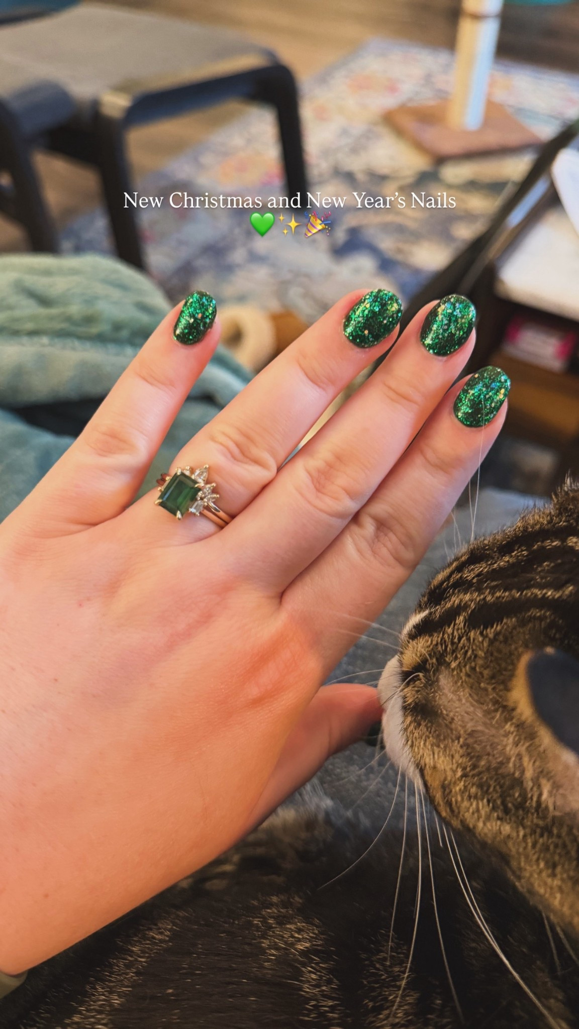 New holiday nails for Christmas and New Year’s ✨🎉🎄🍾 sparkly green gel on top of my favorite dark green nail polish on acrylic nails. Tagging the exact colors plus some pretty festive green nail colors for the holiday season!

#LTKSeasonal #LTKHoliday #LTKBeauty