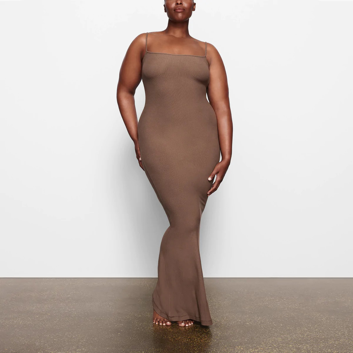 SOFT LOUNGE LONG SLIP DRESS | SKIMS (US)