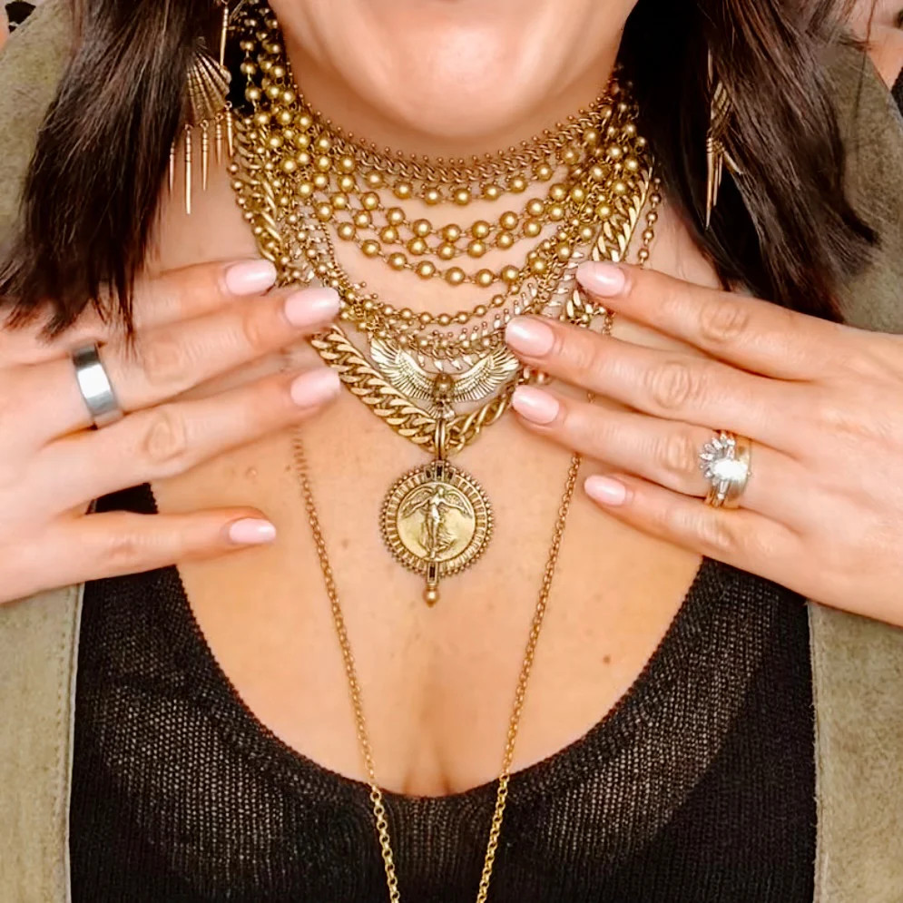 Icaria Eagle Necklace Antique Gold | Rahya Jewelry Design