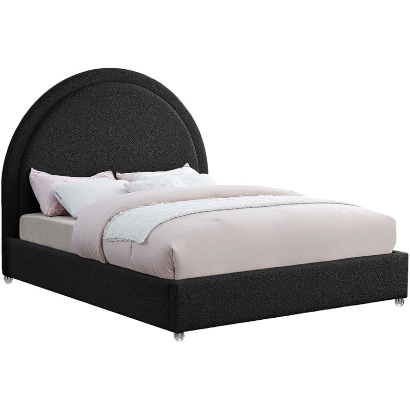 Meridian Furniture Milo Black Fabric Full Bed | Walmart (US)