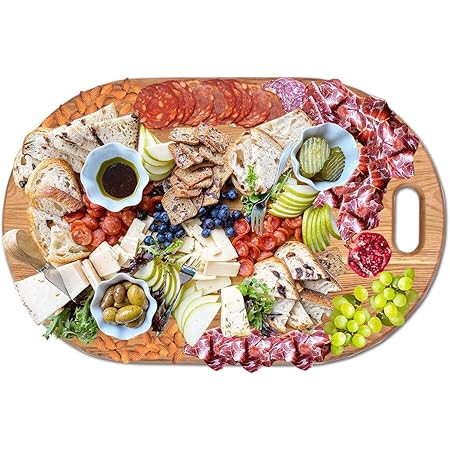 BirdRock Home 31.5” Acacia Wooden Cheese Serving Board with Handle - Large - Extra Long - Party... | Amazon (US)