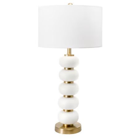 Ivory 29-inch Stacked Iron Pearls Table Lamp | Rugs USA