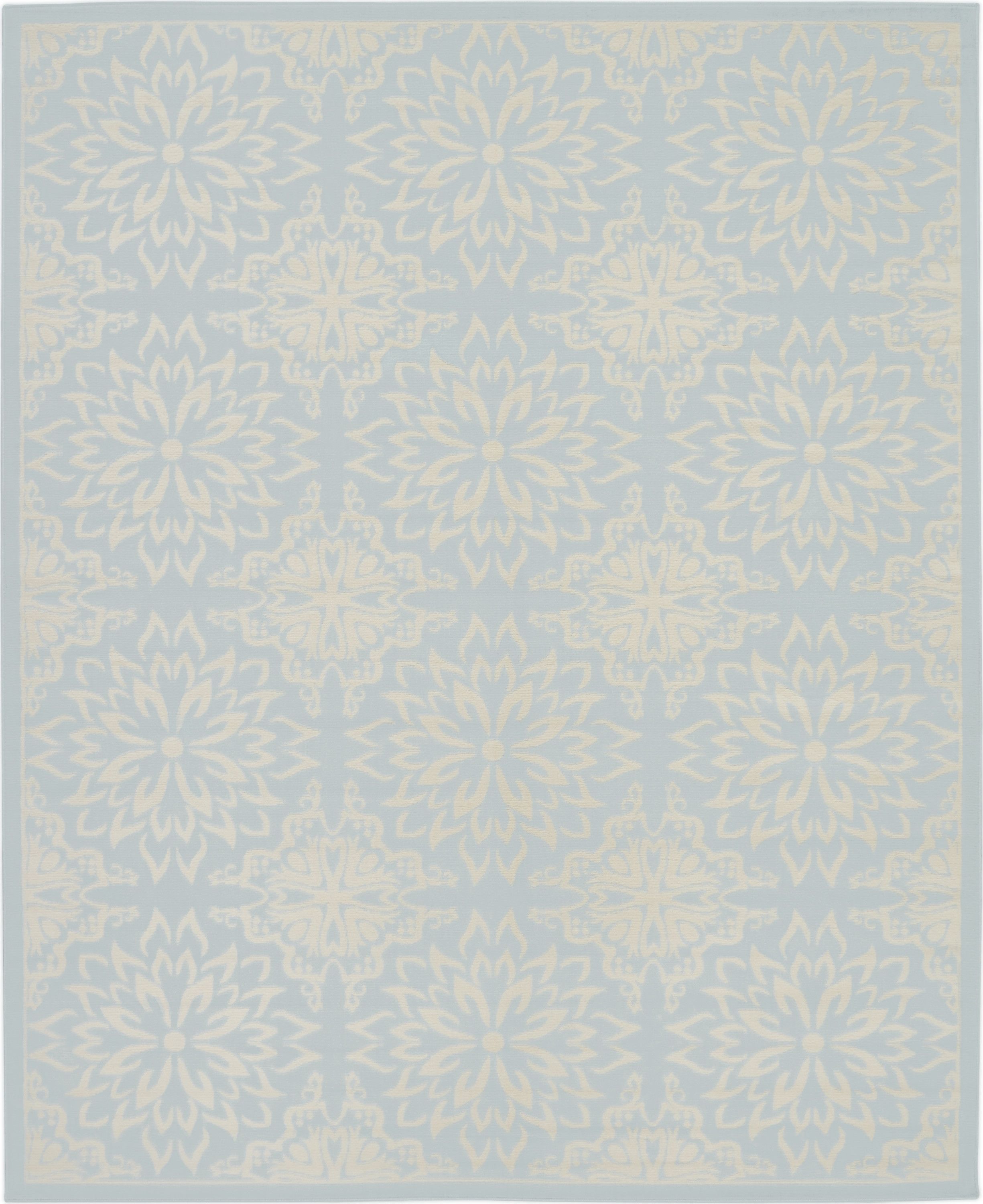 Nourison Bliss Modern Floral Ivory/Light Blue 7'10" x 9'10" Area Rug, (8' x 10') | Walmart (US)
