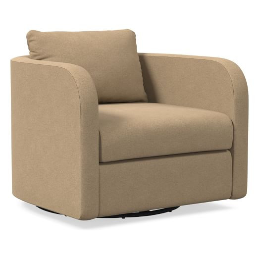 Bacall Curved Swivel Chair | West Elm (US)