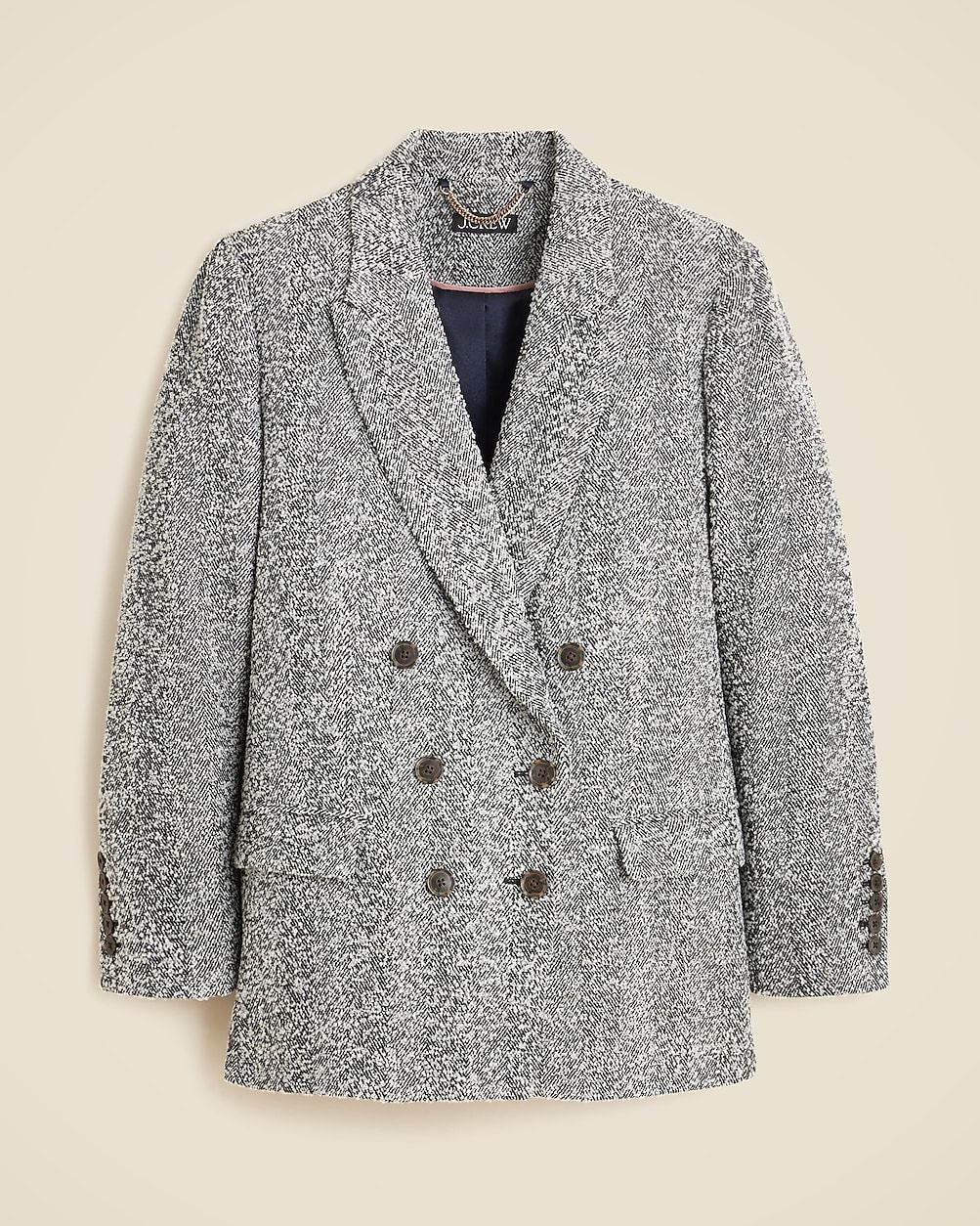 Relaxed double-breasted blazer in Italian flecked herringbone | J. Crew US